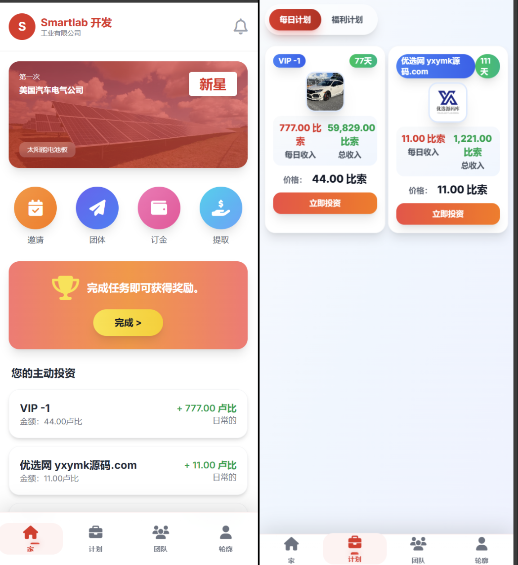 海外汽车电气投资理财源码/三级分销/可自定义产品-久丫丫资源网