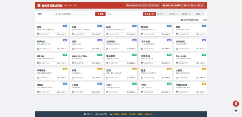  导航网站html模板多风格-久丫丫资源网
