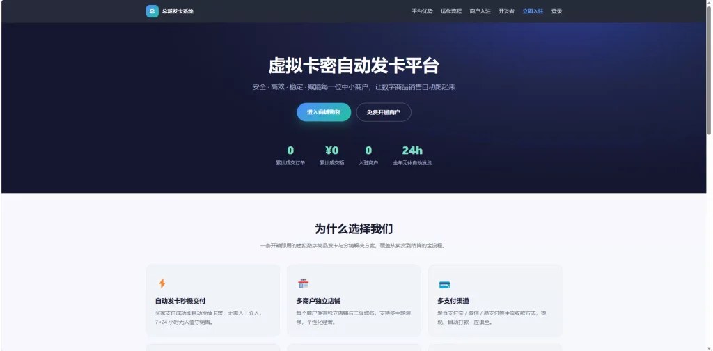 图片[1]- 总裁发卡系统商户版-久丫丫资源网